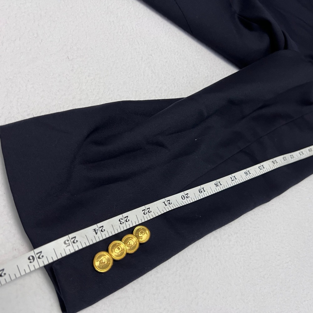 Lauren Ralph Lauren Blazer Mens 48R Navy Blue Gold Button Wool Suit Jacket - Picture 16 of 16